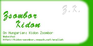 zsombor kidon business card